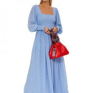 NWT Ganni Smocked maxi dress